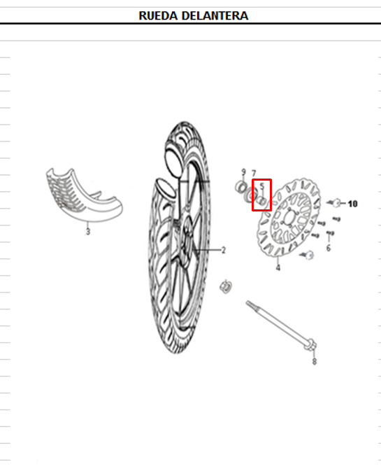 TORNILLO DISCO (4) TTR125/150 ORIGINAL - Mundimotos