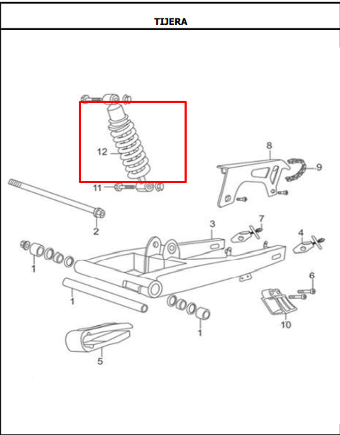 Amortiguador Akt Ttr150 - Mundimotos