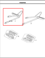 Load image into Gallery viewer, Soporte Posapie Trasero Derecho Akt Ttr150 Original - Genuine parts - Mundimotos