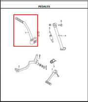 PEDAL CRANK TTR125/150 ORIGINAL - Mundimotos