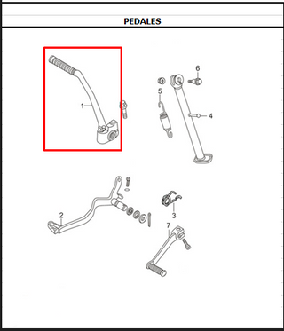 PEDAL CRANK TTR125/150 ORIGINAL - Mundimotos