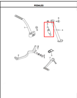 RESORTE GATO TTR125/150 ORIGINAL - Mundimotos