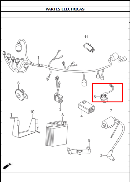 RELAY ARRANQUE TTR125/150 ORIGINAL - Mundimotos