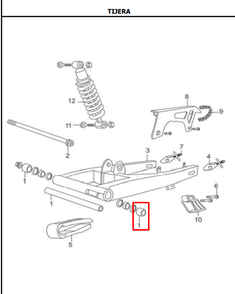 KIT TIJERA TTR125/150 ORIGINAL - Mundimotos