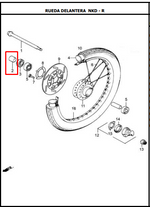 Cargar imagen en el visor de galería, BUJE 12X21X24 FR/RH SL125 ORIGINAL - Mundimotos