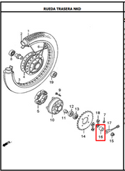 BUJE RR/LH NKD ORIGINAL - Mundimotos