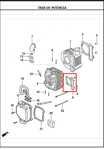 EMPAQUE CULATA JET4/DYNM>12 ORIGINAL - Mundimotos