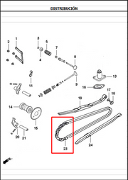 CADENILLA SCR 2X3 92L JET4/DYNA2 ORIGINAL - Mundimotos