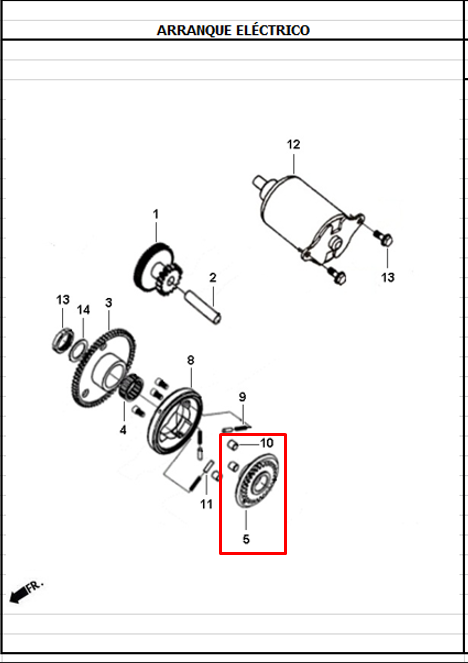 PINON CLUTCH 28T DYNAMIC ORIGINAL - Mundimotos