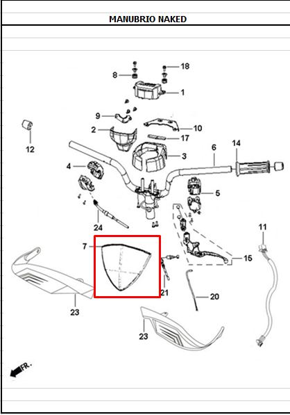 VISOR VELOCIMETRO JET5-R/DYNAM-R ORIGINAL - Mundimotos