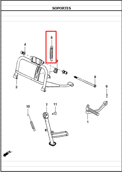 RESORTE GATO CENTRAL JET4 ORIGINAL - Mundimotos