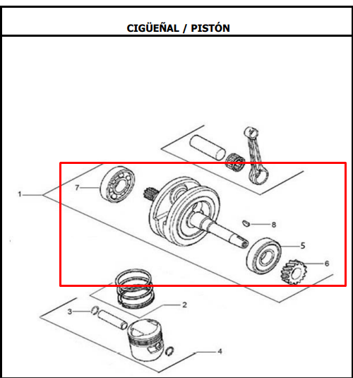 Ciguenal Akt Ttr150 Original - Genuine parts