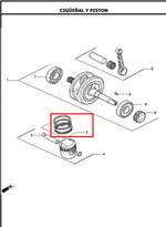 Load image into Gallery viewer, ANILLOS STD AK125SLR/NE125 2012 ORIGINAL - Mundimotos