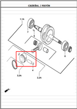 Cargar imagen en el visor de galería, Kit Piston Standard Akt Dynamic Despues Del 2012 Standard Original - Genuine parts - Mundimotos