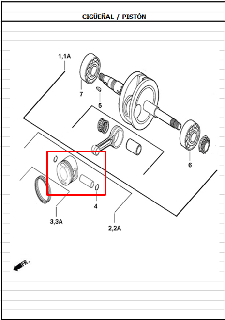 Kit Piston 0.25 Akt Jet4 Despues Del12 Original - Genuine parts - Mundimotos