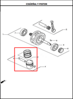 Load image into Gallery viewer, Kit Piston 0.25 Akt Nkd125 13M.M Original - Genuine parts