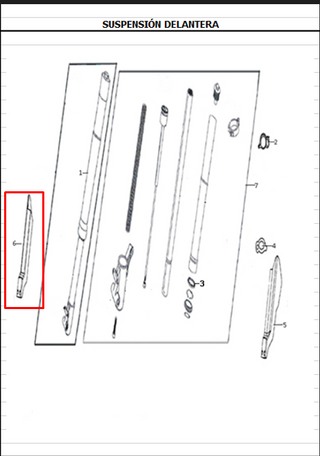 PROTECTOR LH TELESCOPIO XM180 ORIGINAL - Mundimotos