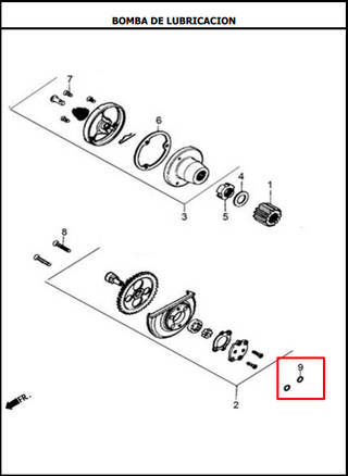 ORING 9.4X2.4 BOMBA OIL 125 ORIGINAL - Mundimotos