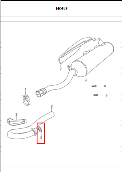 EMPAQUE MOFLE TTR125/150/SM200/XM ORIGINAL - Mundimotos