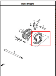 Bandas freno tras Akt Nkd original - genuine parts