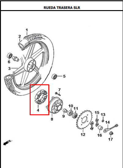 CAUCHO CAMPANA AK125SL ORIGINAL - Mundimotos