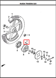 TORNILLO PORTA SPROKET (4) AK125SL ORIGINAL - Mundimotos