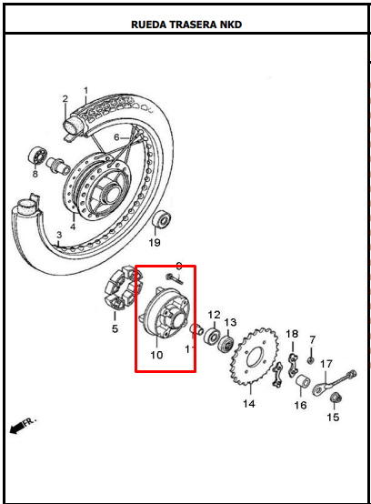 PORTA SPROKET AK125SL ORIGINAL - Mundimotos