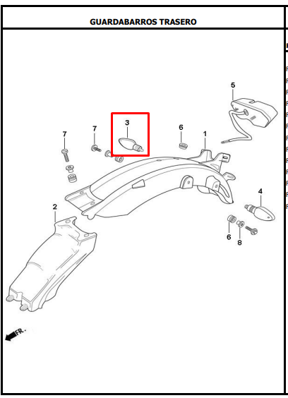 DIRECCIONAL RR RH AK125SL/AK200 ORIGINAL - Mundimotos