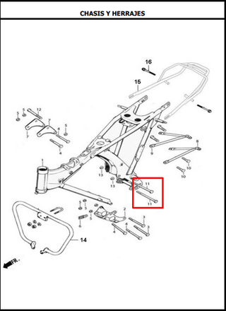 TORNILLO A 10X110 HEXAGONO ORIGINAL - Mundimotos