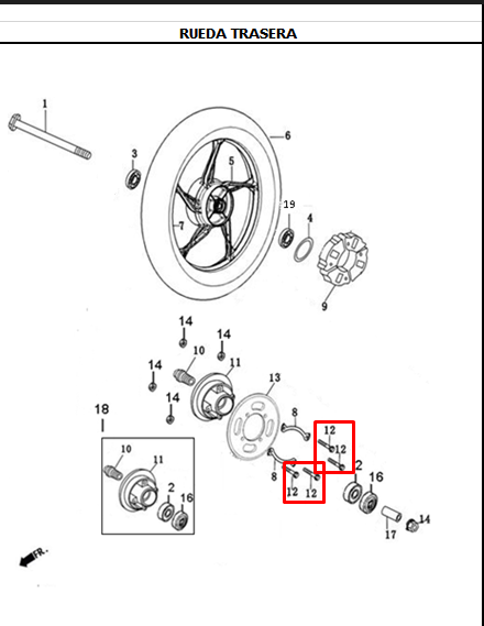 TORNILLO SPROCKET (4) EVO R3/NE ORIGINAL - Mundimotos