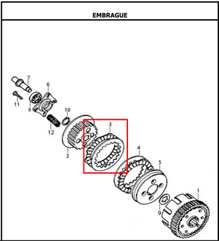 DISCO CLUTCH SET(5)AK125(6)CR5 ORIGINAL - Mundimotos