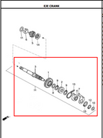 Cargar imagen en el visor de galería, EJE CRANK CTO 125S/NKD/TT/EVO125 ORIGINAL - Mundimotos