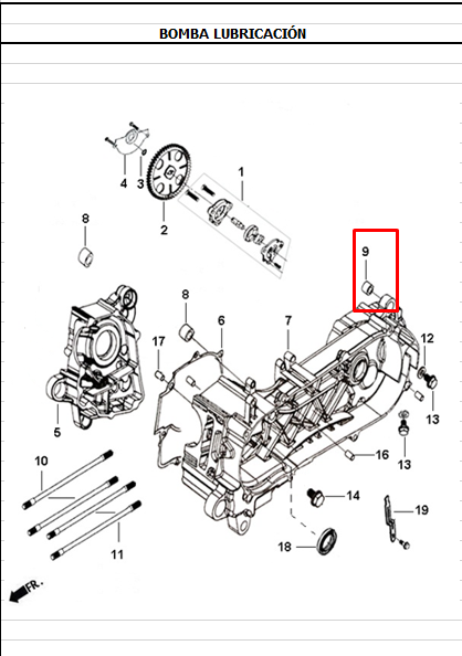 BUJE 08X20X16X19 SOP MOTOR DYNAM ORIGINAL - Mundimotos