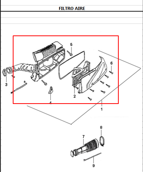 Caja Filtro Completo Akt Dynamic Original - Genuine parts - Mundimotos