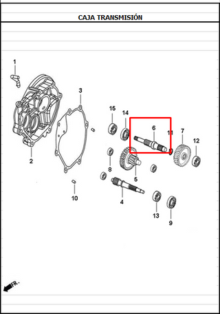 EJE RUEDA RR J4/J5 ORIGINAL - Mundimotos