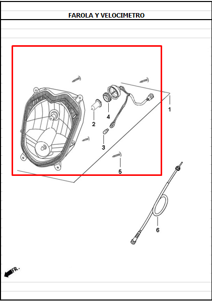 Farola Akt dynamic original - genuine parts - Mundimotos