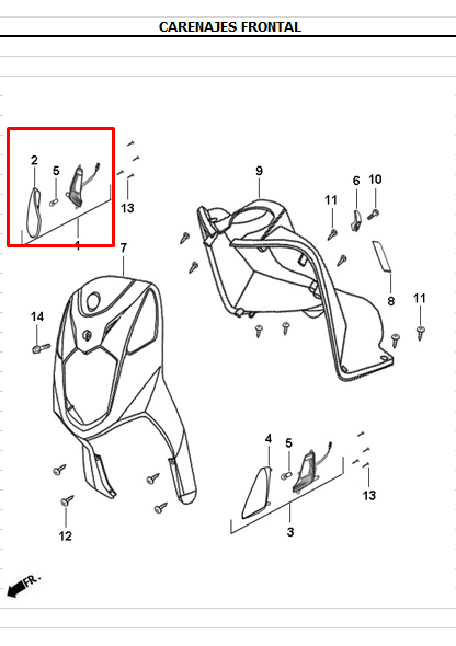 Direccional frontal derecha Akt dynamic original - genuine parts - Mundimotos