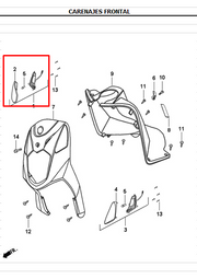 Direccional frontal derecha Akt dynamic original - genuine parts - Mundimotos