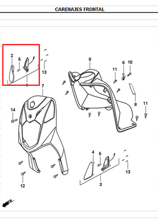 Direccional frontal derecha Akt dynamic original - genuine parts - Mundimotos