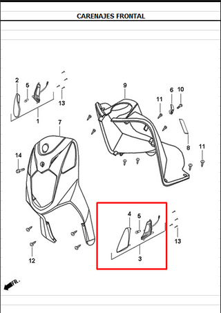 Direccional frontal izquierda Akt dynamic original - genuine parts - Mundimotos