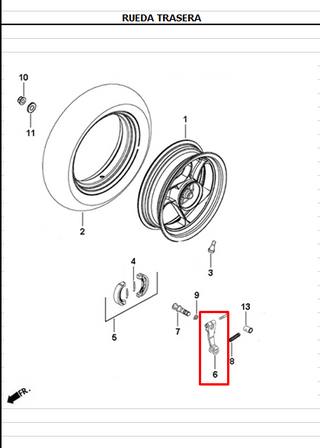 LEVA FRENO RR J4/J5 ORIGINAL - Mundimotos