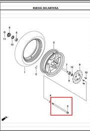 EJE 12X250 FR DYNMAIC/JET4 ORIGINAL - Mundimotos