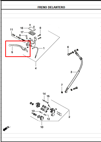 MANIGUETA RH AK125SC-DYNAMIC ORIGINAL - Mundimotos