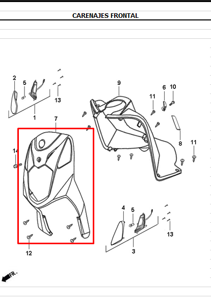 Carenaje Akt Dynamic Sin Color Original - Genuine parts - Mundimotos