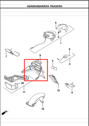 Guardabarro Trasero Akt Dynamic Jet4 Original - Genuine parts - Mundimotos