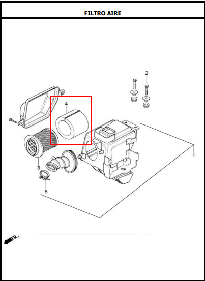 FILTRO AIRE AK125SL/NKD ORIGINAL - Mundimotos
