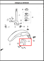 Load image into Gallery viewer, SOPORTE GUARDABARRO FR AK125NKD ORIGINAL - Mundimotos