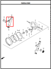 SOPORTE FAROLA RH AK125SL/NKD NEGR ORIGINAL - Mundimotos