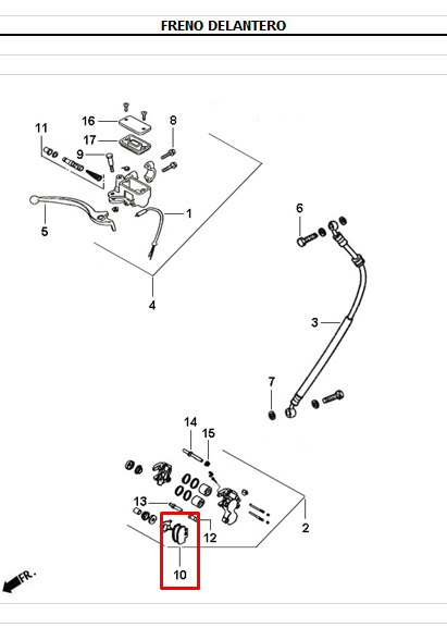 Pastilla freno delant Akt Jet4 original - genuine parts - Mundimotos
