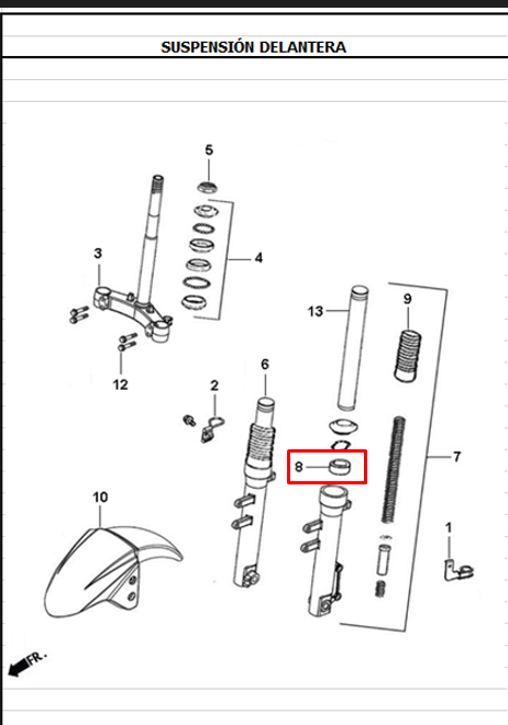 RETEN 33-46-11 SUSP.DYNAMIC ORIGINAL - Mundimotos